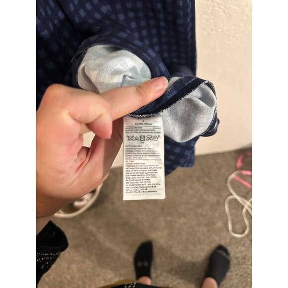 Banana Republic Blue Gingham Racer Back Mini Dress - Picture 11 of 11